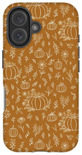 Load image into Gallery viewer, Bronze Floral Ink Pumpkin Pattern - Phone Case