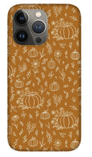 Load image into Gallery viewer, Bronze Floral Ink Pumpkin Pattern - Phone Case