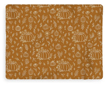 Load image into Gallery viewer, Bronze Floral Ink Pumpkin Pattern - Blanket