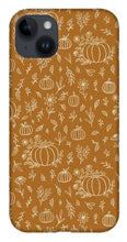 Load image into Gallery viewer, Bronze Floral Ink Pumpkin Pattern - Phone Case