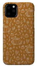 Load image into Gallery viewer, Bronze Floral Ink Pumpkin Pattern - Phone Case