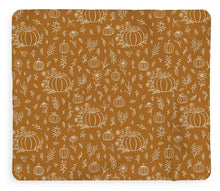 Load image into Gallery viewer, Bronze Floral Ink Pumpkin Pattern - Blanket