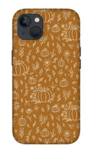 Load image into Gallery viewer, Bronze Floral Ink Pumpkin Pattern - Phone Case