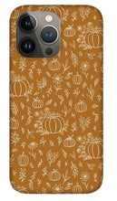 Load image into Gallery viewer, Bronze Floral Ink Pumpkin Pattern - Phone Case