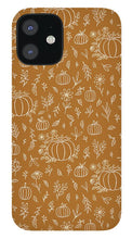 Load image into Gallery viewer, Bronze Floral Ink Pumpkin Pattern - Phone Case