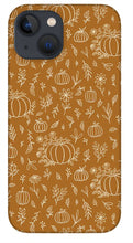 Load image into Gallery viewer, Bronze Floral Ink Pumpkin Pattern - Phone Case