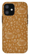 Load image into Gallery viewer, Bronze Floral Ink Pumpkin Pattern - Phone Case