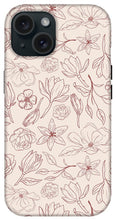 Load image into Gallery viewer, Burgundy Magnolia Pattern - Phone Case