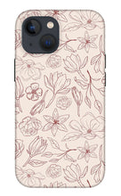 Load image into Gallery viewer, Burgundy Magnolia Pattern - Phone Case