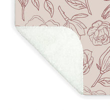 Load image into Gallery viewer, Burgundy Magnolia Pattern - Blanket