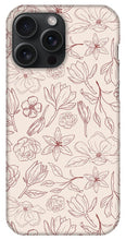 Load image into Gallery viewer, Burgundy Magnolia Pattern - Phone Case
