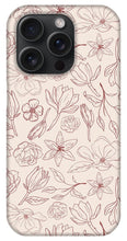 Load image into Gallery viewer, Burgundy Magnolia Pattern - Phone Case