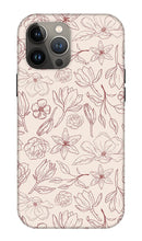Load image into Gallery viewer, Burgundy Magnolia Pattern - Phone Case