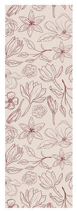 Burgundy Magnolia Pattern - Yoga Mat