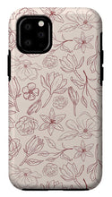 Load image into Gallery viewer, Burgundy Magnolia Pattern - Phone Case