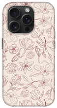 Load image into Gallery viewer, Burgundy Magnolia Pattern - Phone Case