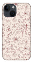 Load image into Gallery viewer, Burgundy Magnolia Pattern - Phone Case