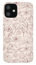 Load image into Gallery viewer, Burgundy Magnolia Pattern - Phone Case