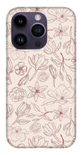 Load image into Gallery viewer, Burgundy Magnolia Pattern - Phone Case