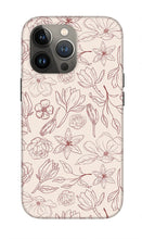 Load image into Gallery viewer, Burgundy Magnolia Pattern - Phone Case