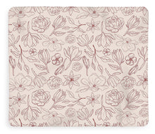 Load image into Gallery viewer, Burgundy Magnolia Pattern - Blanket