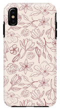 Load image into Gallery viewer, Burgundy Magnolia Pattern - Phone Case