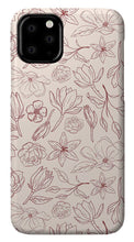 Load image into Gallery viewer, Burgundy Magnolia Pattern - Phone Case