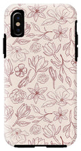 Load image into Gallery viewer, Burgundy Magnolia Pattern - Phone Case