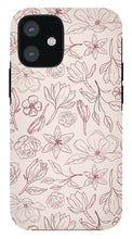 Load image into Gallery viewer, Burgundy Magnolia Pattern - Phone Case