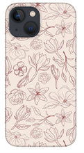 Load image into Gallery viewer, Burgundy Magnolia Pattern - Phone Case