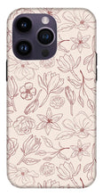 Load image into Gallery viewer, Burgundy Magnolia Pattern - Phone Case
