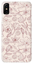 Load image into Gallery viewer, Burgundy Magnolia Pattern - Phone Case