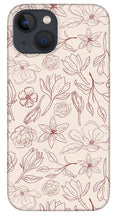 Load image into Gallery viewer, Burgundy Magnolia Pattern - Phone Case