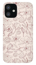 Load image into Gallery viewer, Burgundy Magnolia Pattern - Phone Case