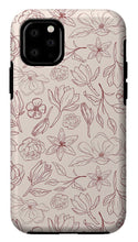 Load image into Gallery viewer, Burgundy Magnolia Pattern - Phone Case
