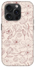 Load image into Gallery viewer, Burgundy Magnolia Pattern - Phone Case