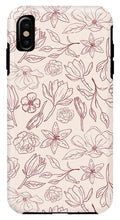 Load image into Gallery viewer, Burgundy Magnolia Pattern - Phone Case