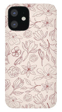 Load image into Gallery viewer, Burgundy Magnolia Pattern - Phone Case