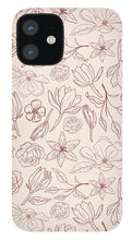 Load image into Gallery viewer, Burgundy Magnolia Pattern - Phone Case