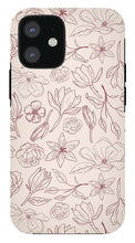 Load image into Gallery viewer, Burgundy Magnolia Pattern - Phone Case