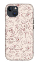 Load image into Gallery viewer, Burgundy Magnolia Pattern - Phone Case