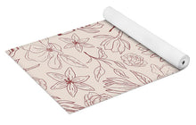 Load image into Gallery viewer, Burgundy Magnolia Pattern - Yoga Mat