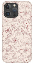 Load image into Gallery viewer, Burgundy Magnolia Pattern - Phone Case