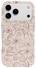 Load image into Gallery viewer, Burgundy Magnolia Pattern - Phone Case