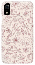 Load image into Gallery viewer, Burgundy Magnolia Pattern - Phone Case