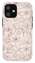 Load image into Gallery viewer, Burgundy Magnolia Pattern - Phone Case