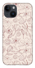 Load image into Gallery viewer, Burgundy Magnolia Pattern - Phone Case