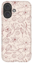 Load image into Gallery viewer, Burgundy Magnolia Pattern - Phone Case