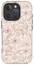 Load image into Gallery viewer, Burgundy Magnolia Pattern - Phone Case