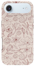 Load image into Gallery viewer, Burgundy Magnolia Pattern - Phone Case